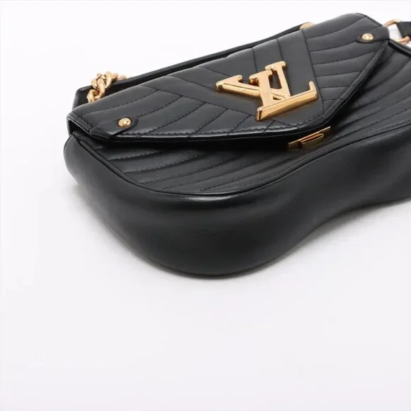 Louis Vuitton New Wave Chain Bag MM M51498 NZ2178 Black - Picture 4 of 11